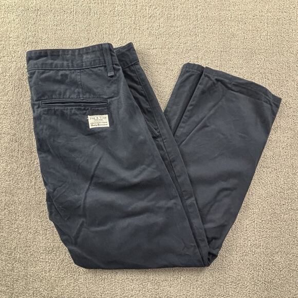 Rag And Bone Pants Adult Size 32W 30L Blue USA Handmade Jeans Casual Men's - Picture 12 of 13